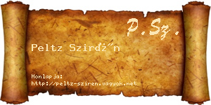 Peltz Szirén névjegykártya